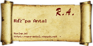 Répa Antal névjegykártya